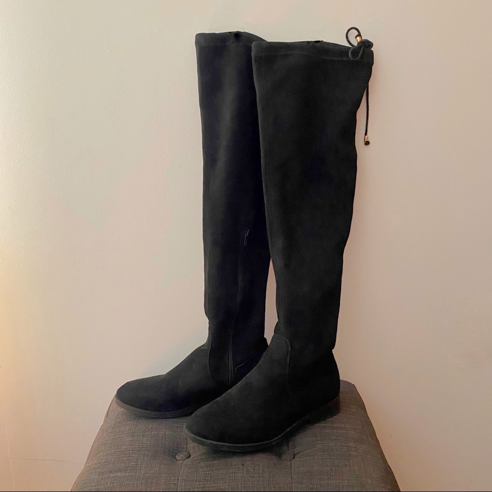 Primark Black Suede Over the Knee Boots